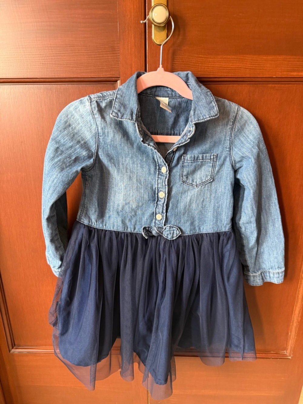 OshKosh B'gosh Denim-Look Dress with Navy Skirt